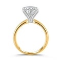 thumbnail image 3 of Lab Created Oval Cut Diamond Solitaire Ring in 18K Gold, 3 of 7
