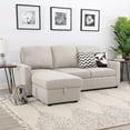 thumbnail image 1 of Lincoln Fabric Reversible Storage Sectional with Pullout Bed, Assorted Colors, 1 of 9