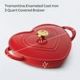 thumbnail image 7 of Tramontina 3-Quart Heart Shape Enameled Cast Iron Dutch Oven (Shallow, Oven Safe), 7 of 11