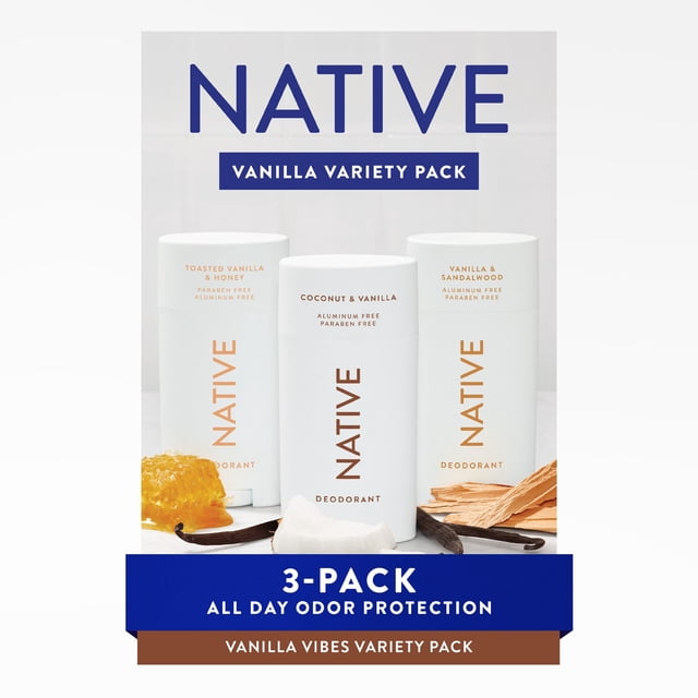 Native Aluminum-Free Deodorant, Vanilla Variety Pack, 2.65 oz., 3 pk.
