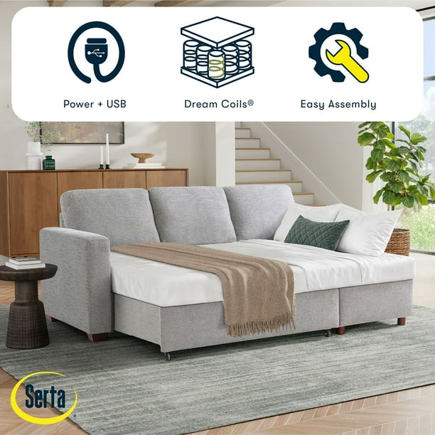 Serta Kendal Fabric Convertible Sofa - Samsclub.com