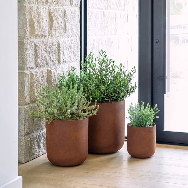 Veradek Patina Series Round Planter Bundle
