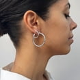 thumbnail image 7 of Italian Twisted Hoop Earrings in Sterling SIlver, 7 of 7