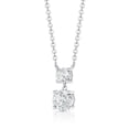 thumbnail image 4 of Lab White Sapphire Pendant and Earring Set in Sterling Silver, 4 of 9