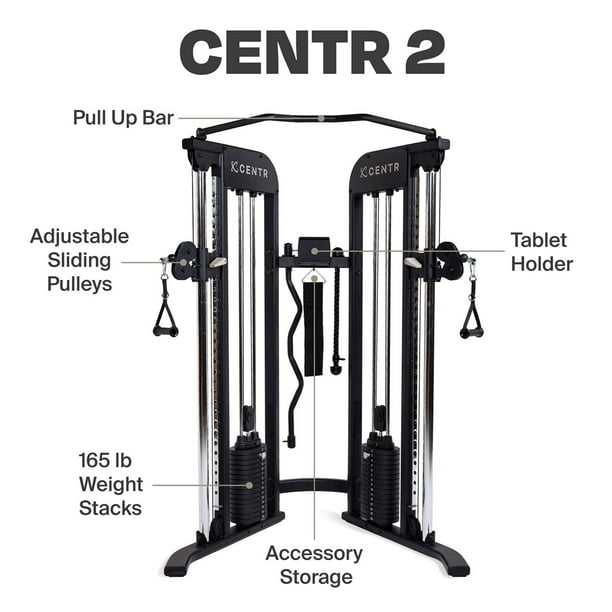 Centr 2 Home Gym with Adjustable Workout Bench and 3-month Centr
