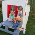 thumbnail image 5 of KidKraft Modern Outdoor Playhouse with Picnic Table, White, 5 of 10
