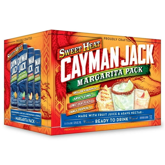Cayman Jack Margarita Sweet Heat Cocktail Variety Pack, 12 fl. oz. can, 12 pk.