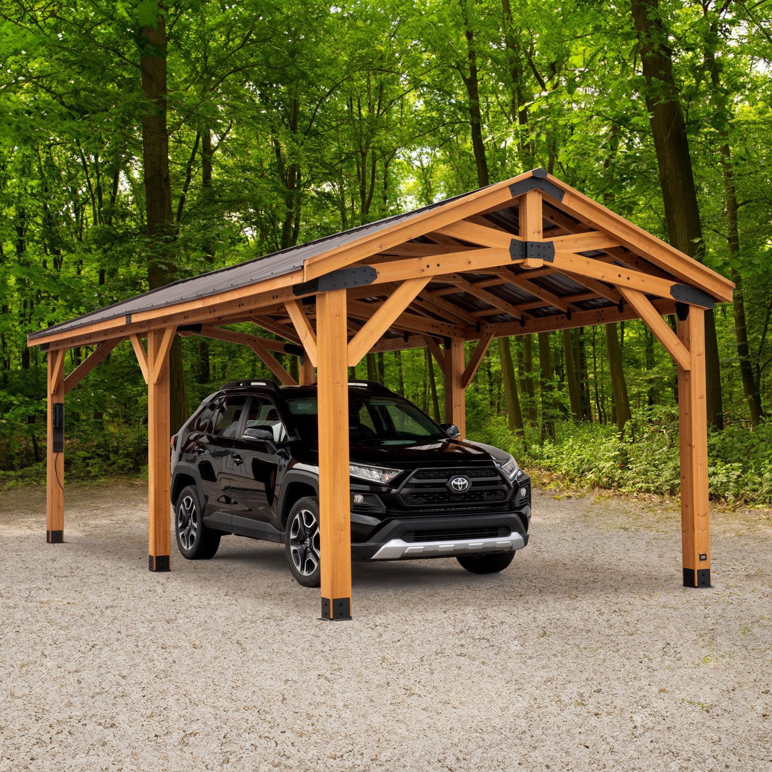 Backyard Discovery Norwood Cedar Gazebo with PowerPort, Choose