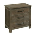 thumbnail image 1 of Society Den Jack 2-Drawer Nightstand with USB Ports, Walnut, 1 of 11