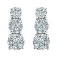 thumbnail image 2 of 0.96 CT. T.W. Diamond Hoop Earrings in 14K Gold, 2 of 6