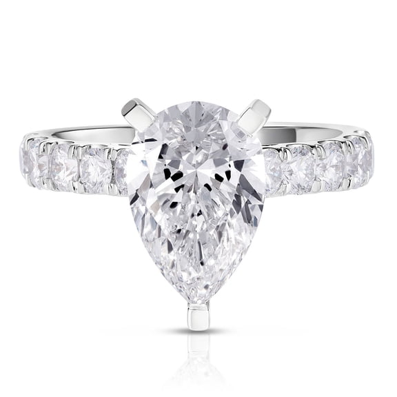 Lab Created Pear Cut Diamond Ring