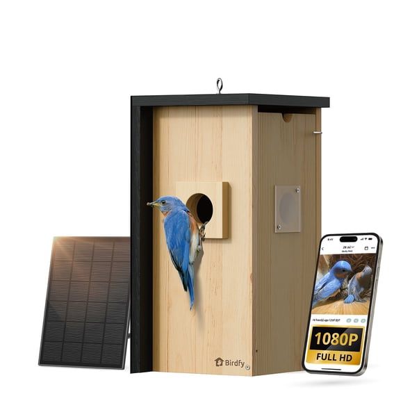 Birdfy Solar Powered Nest Smart Bird House with Camera
