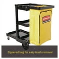 thumbnail image 4 of Rubbermaid Cleaning Cart with Zippered Bag, Black 4 Shelves, 4 of 10