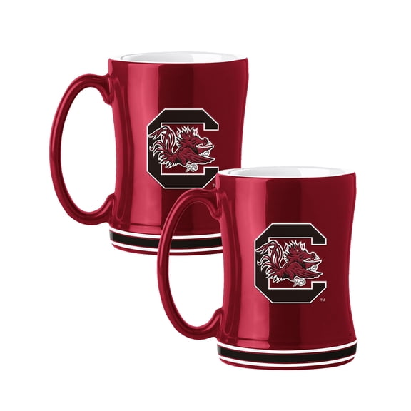 Logo Brands South Carolina Gamecocks 14oz Relief Mug Set