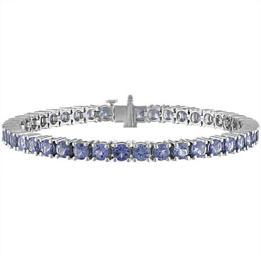 Tanzanite Tennis Bracelet in Sterling Silver
