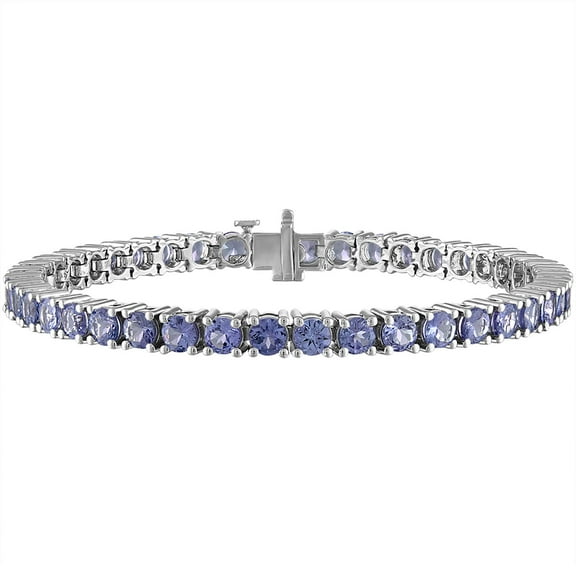 Tanzanite Tennis Bracelet in Sterling Silver