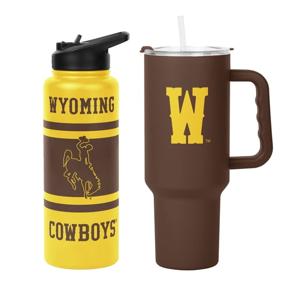 Logo Brands Wyoming Cowboys Tumbler Set