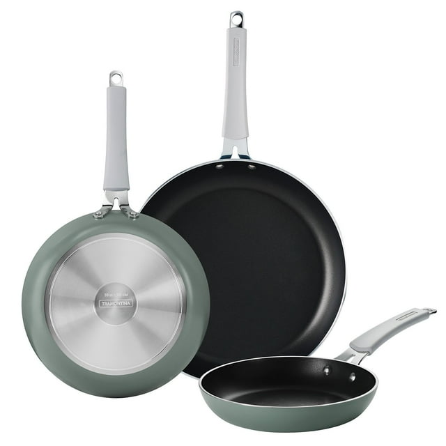 Tramontina 3-Piece Frying Pan Set with Nonstick Interior, Assorted Colors