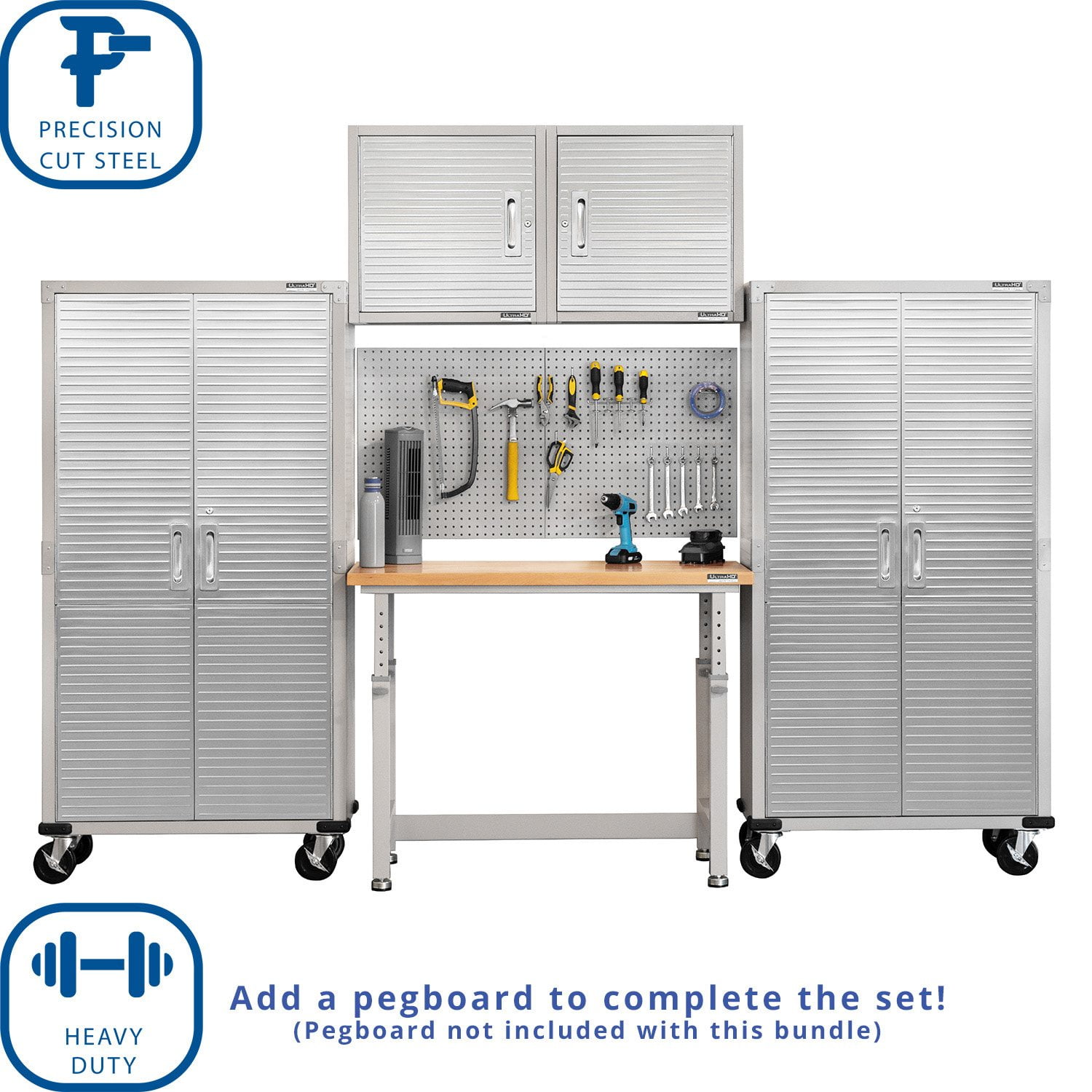 Seville Classics UltraHD 5-Piece Steel Garage Cabinet Storage Set