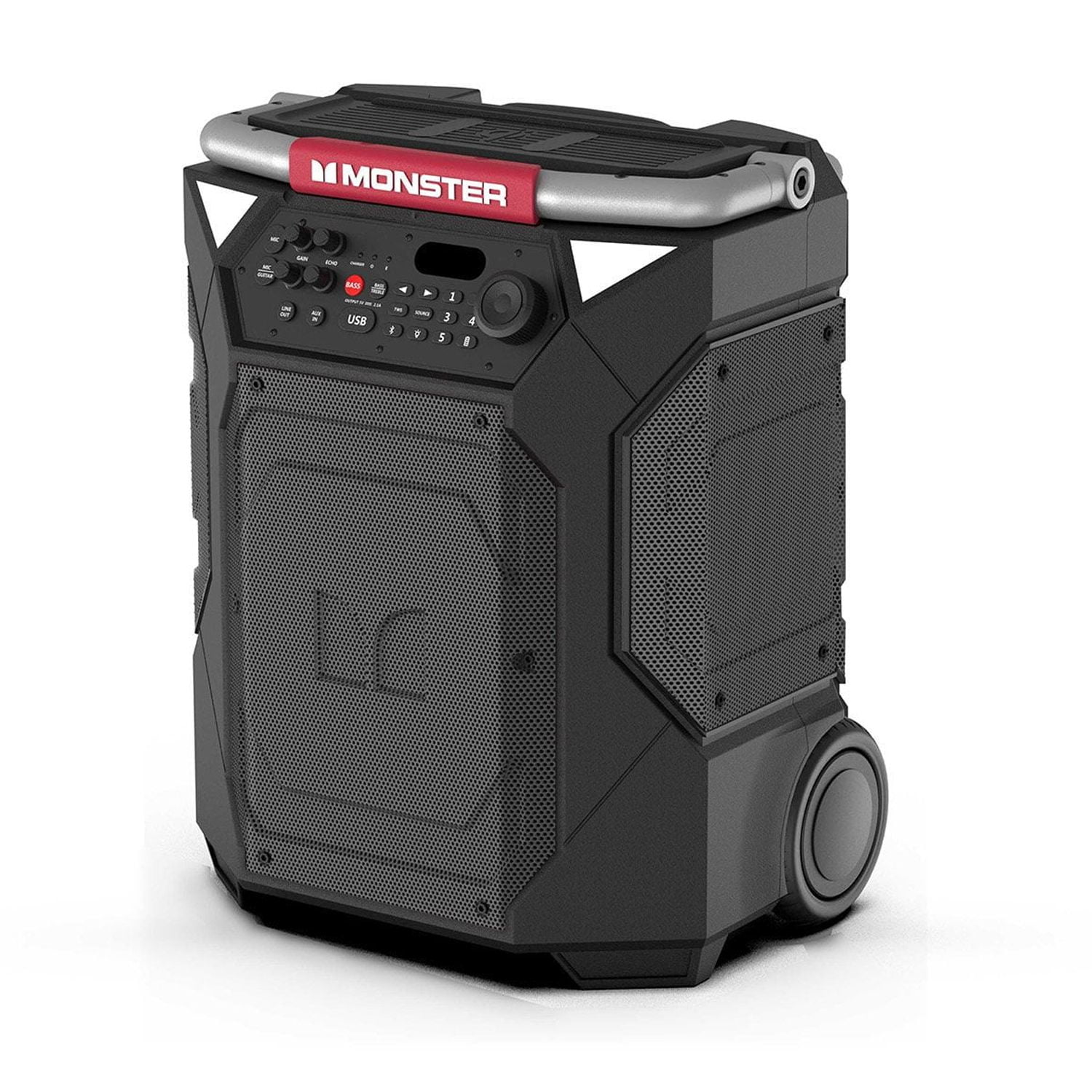 Monster Rockin' Roller 270 Portable Indoor/Outdoor Wireless Speaker, 200 Watts, Up to 100 Hours Playtime, IPX4 Water Resistant, Qi Charger, 並行輸入品