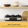 thumbnail image 6 of Crock-Pot Trio 3-Piece Stainless Steel Slow Cooker & Food Warmer, 6 of 6