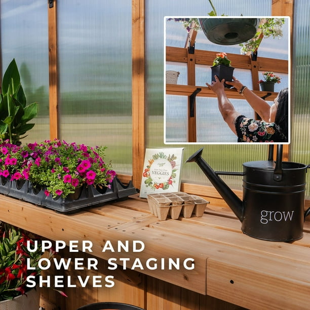 Backyard Discovery 13' x 11' Traditional Cedar Greenhouse - DIY