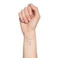 thumbnail image 3 of Oval Cut Gemstone Halo Bolo Bracelet in Sterling Silver, 3 of 7