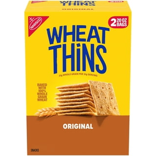 WHEAT THINS Original Snacks Whole Grain Wheat Crackers, 20 oz., 2pk.