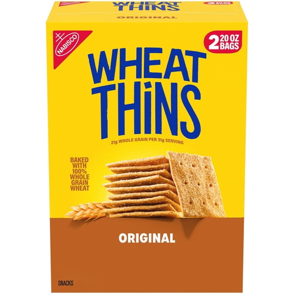 Wheat Thins Original Whole Grain Wheat Crackers, 40 oz.