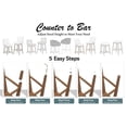 thumbnail image 6 of HH2 Home Upholstered Tapered Back Wood Adjustable Height Swivel Bar Stool, 6 of 19