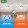 thumbnail image 9 of Hunter 52" Ocala Fresh White Outdoor Damp Rated Ceiling Fan with LED Light Kit and Pull Chain, 9 of 13