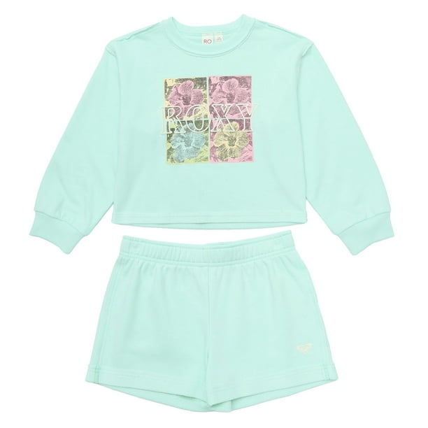 Roxy Girls 2-Piece Short and Long Sleeve Tee Set - Samsclub.com