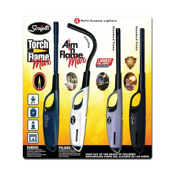 Scripto Aim 'N Flame Multi-Purpose Lighter, 4pk - Samsclub.com
