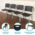 thumbnail image 5 of Lifetime Plastic Stacking Chair /Black & Silver - Commercial, 5 of 13