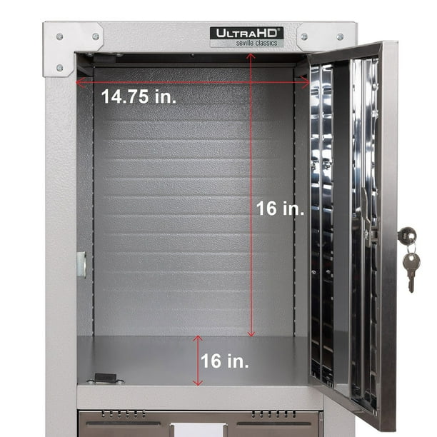 Seville Classics UltraHD 4-Door Stackable Locker Cabinets, 15
