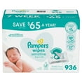 thumbnail image 1 of Pampers Sensitive Baby Wipes, Fragrance Free (936 ct.), 1 of 9