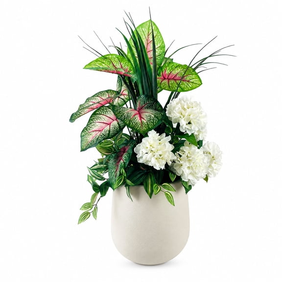 Artificial 36" Floral Garden in Deco Pot