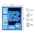 thumbnail image 3 of Logo Brands North Carolina Tar Heels 60"x70" Super Plush Blanket, 3 of 6