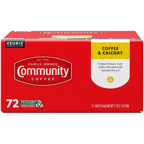 Community Coffee Coffee and Chicory Medium-Dark Roast Single Serve
