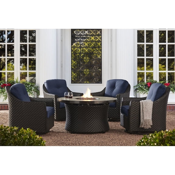 Member's Mark Heritage Fire Pit Chat Set with Sunbrella Fabric, 5pc