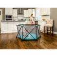 thumbnail image 1 of Regalo 6-Panel My Play Portable Play Yard, Black with Teal Accents, 1 of 4