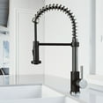 thumbnail image 1 of VIGO Edison Pull-Down Spray Kitchen Faucet (Stainless Steel/Matte Black), 1 of 13