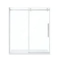 thumbnail image 1 of OVE Decors Bel 70-3/16 - 72-3/16"W x 78-3/4"H Frameless Soft-Close Sliding Shower Door with Clear Glass, 1 of 12
