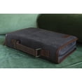 thumbnail image 2 of Aviator Extra Large Brown Suede Bible Cover for Men, Zippered with Handle, 2 of 5