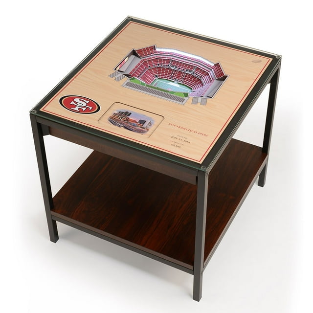 YouTheFan San Francisco 49ers Lighted Stadium End Table