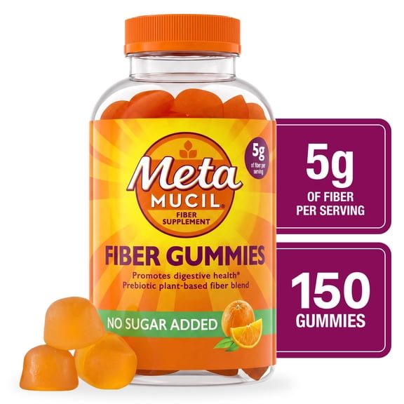 Metamucil Fiber Sugar-Free Gummies, Orange, 150 ct.