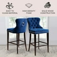 thumbnail image 2 of Milano Velvet Button-Tufted Barstool, Assorted Colors, 2 of 10