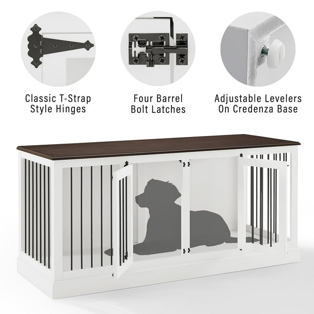 Crosley Furniture Winslow Medium Credenza Pet Crate, Assorted