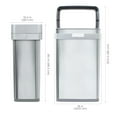 thumbnail image 5 of Clorox Slim Open Top Anti-Microbial Odor Protection 13 Gallon Stainless Steel Trash Can - Silver or Black, 5 of 8