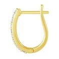 thumbnail image 2 of 0.23 CT. T.W. Diamond Hoop Earrings in 14K Gold, 2 of 7